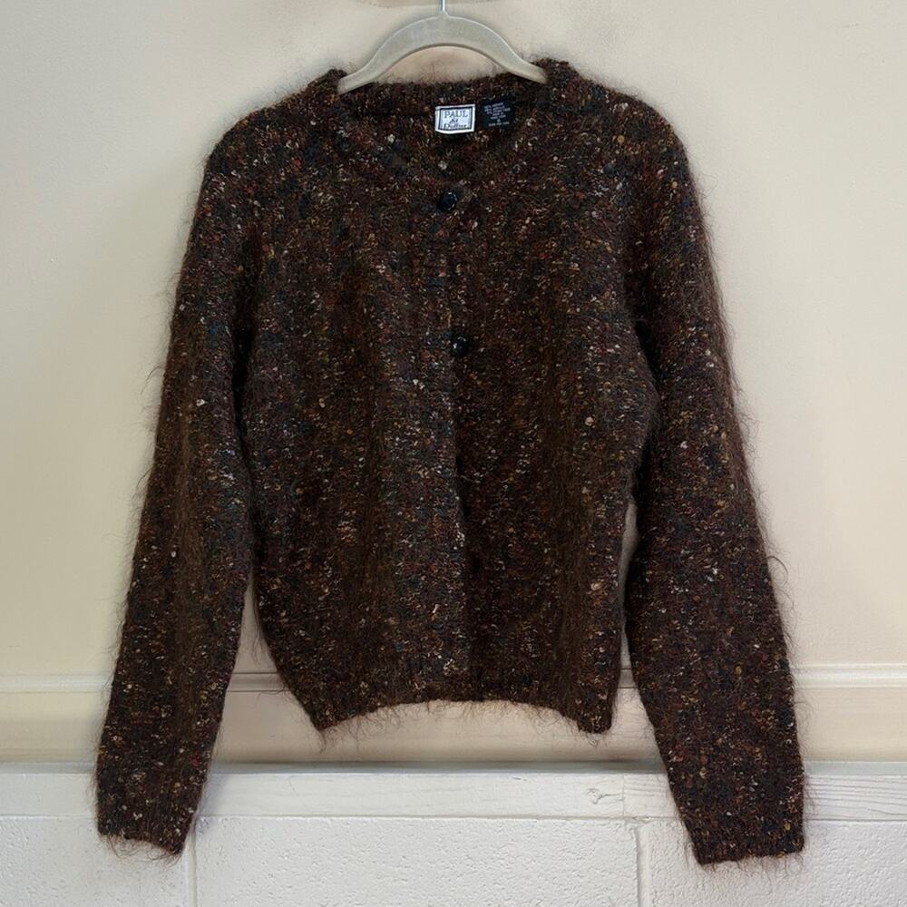 Paul et Duffier women’s small Multicolor mohair button front Cardigan sweater